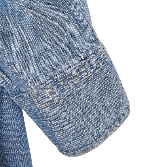 Vintage 1997 Warner Bros Studio Store Looney Tunes Embroidered Denim Shirt XL - Picture 10 of 10